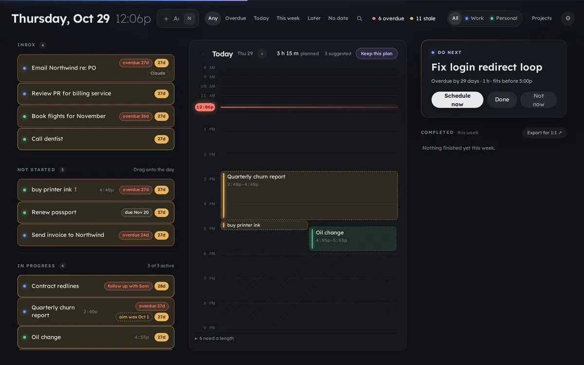 Planner screenshot
